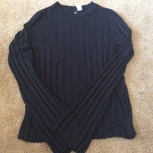 Black Ribbed Sweater
